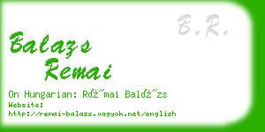 balazs remai business card